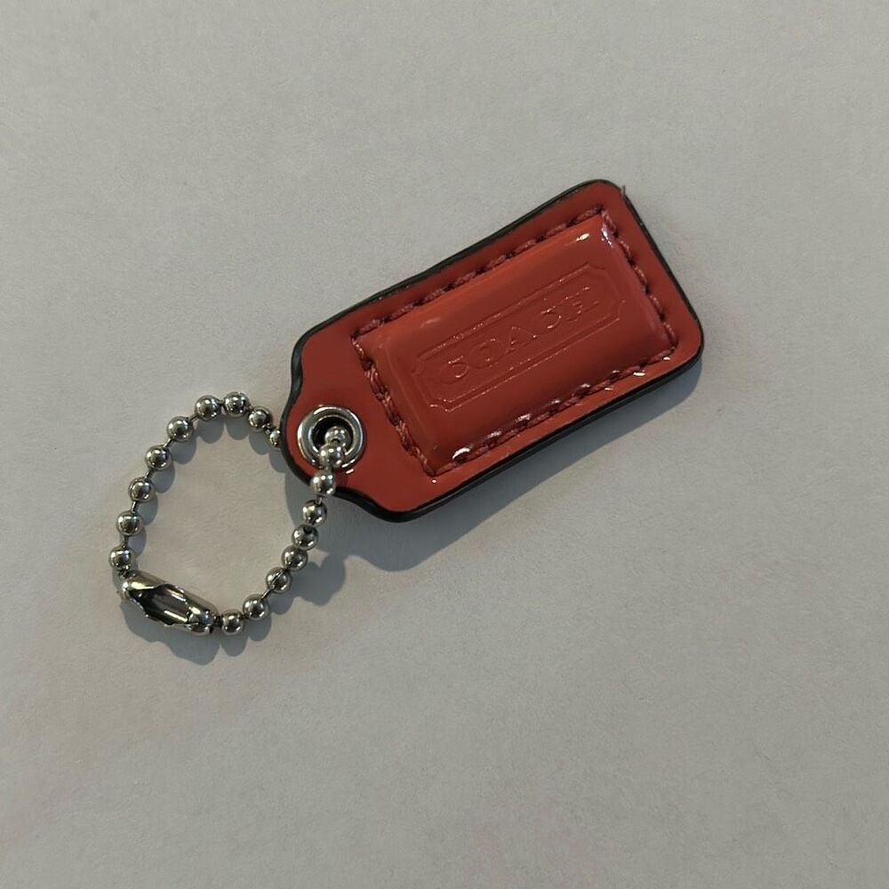 COACH Pink Patent Leather Keychain